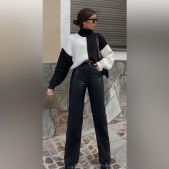 Zara Pants & Jumpsuits Zara Full Length Faux The 9s Leather Pants